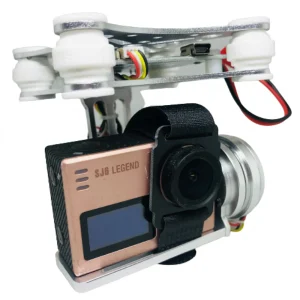 2-Axis Brushless Drone Camera Gimbal with Controller-Silver