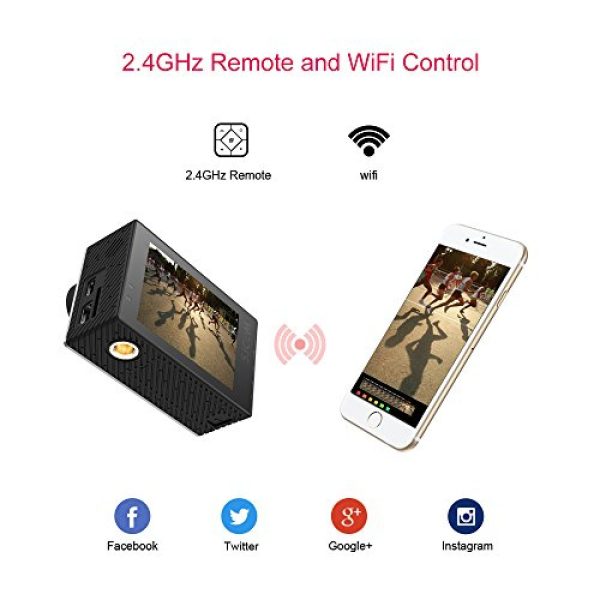 SJCAM SJ6 Legend Optical 16 MP 4K24fps 5.08 cm (2.0") LCD Touch Screen  3-axis Gyro Sensor, 166° Super Wide  External Mic Support  Dual Screen (Black) - Image 4